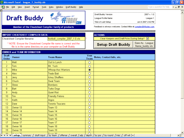 Draft Buddy - SetupTab