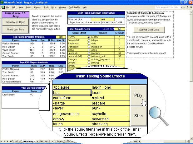 Draft Buddy - Trash Talking Sound Effects